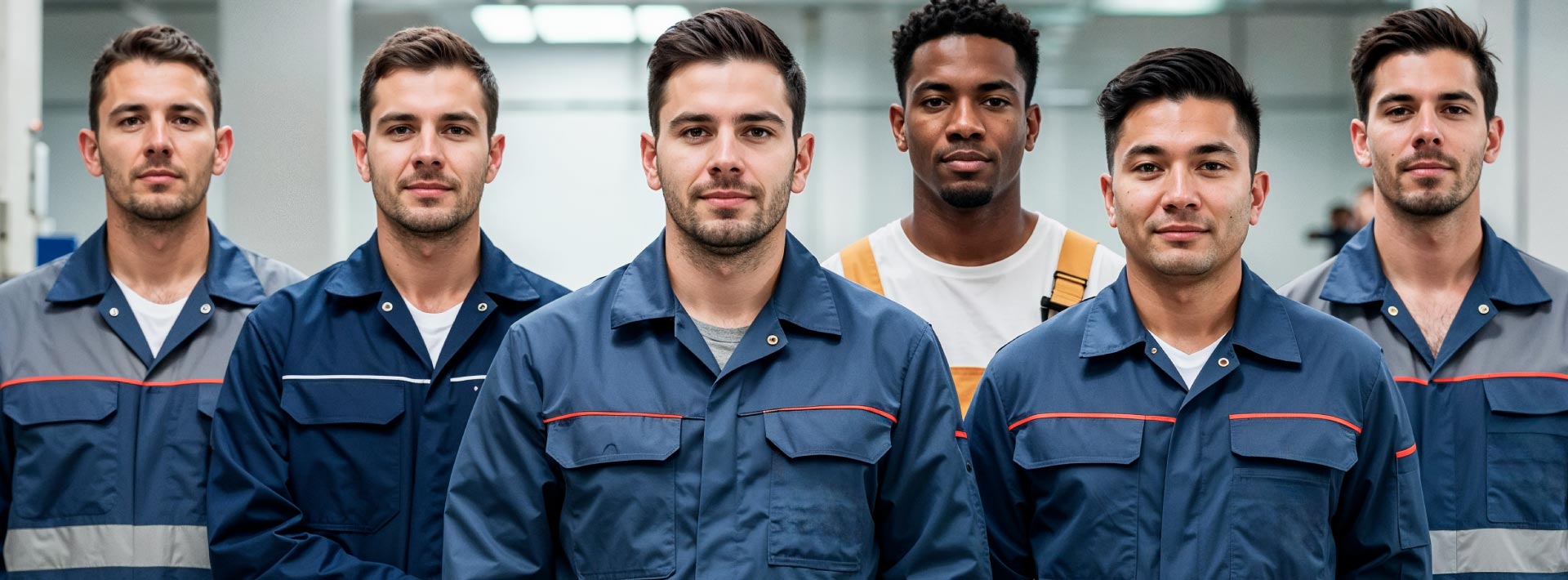Workforce in safety gear
